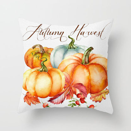 Halloween Pumpkin Pillow Cover — 18x18in, 25 Color Options