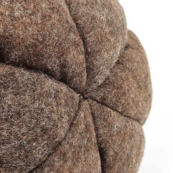 Brown Fabric Pumpkin Decor — Set of 3, 8.3x8.3x5.5"