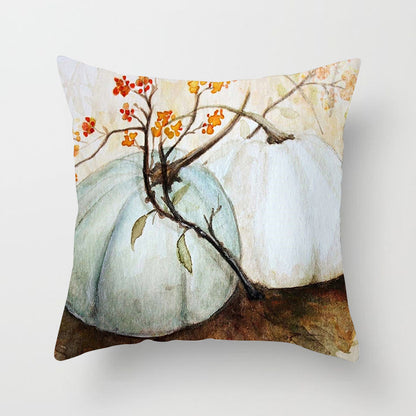 Halloween Pumpkin Pillow Cover — 18x18in, 25 Color Options