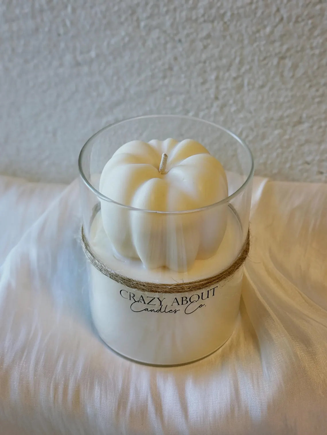 Autumn Pumpkin Soy Candle in Glass Jar — 16oz, Custom Scent & Color