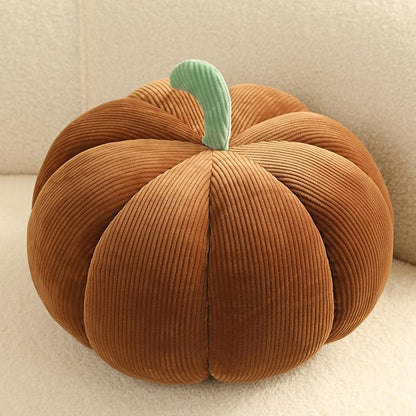Chic Minimalist Pumpkin-Shaped Pillow — 6 Colors, Sizes 7in to 14in