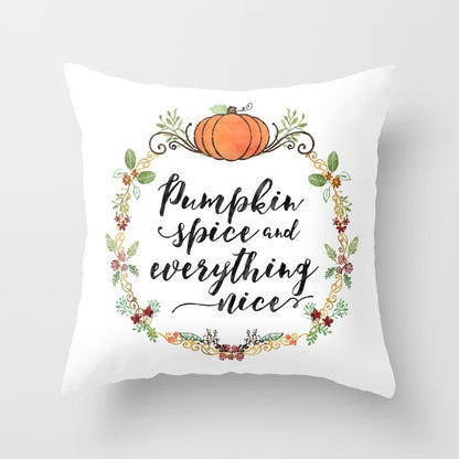 Halloween Pumpkin Pillow Cover — 18x18in, 25 Color Options