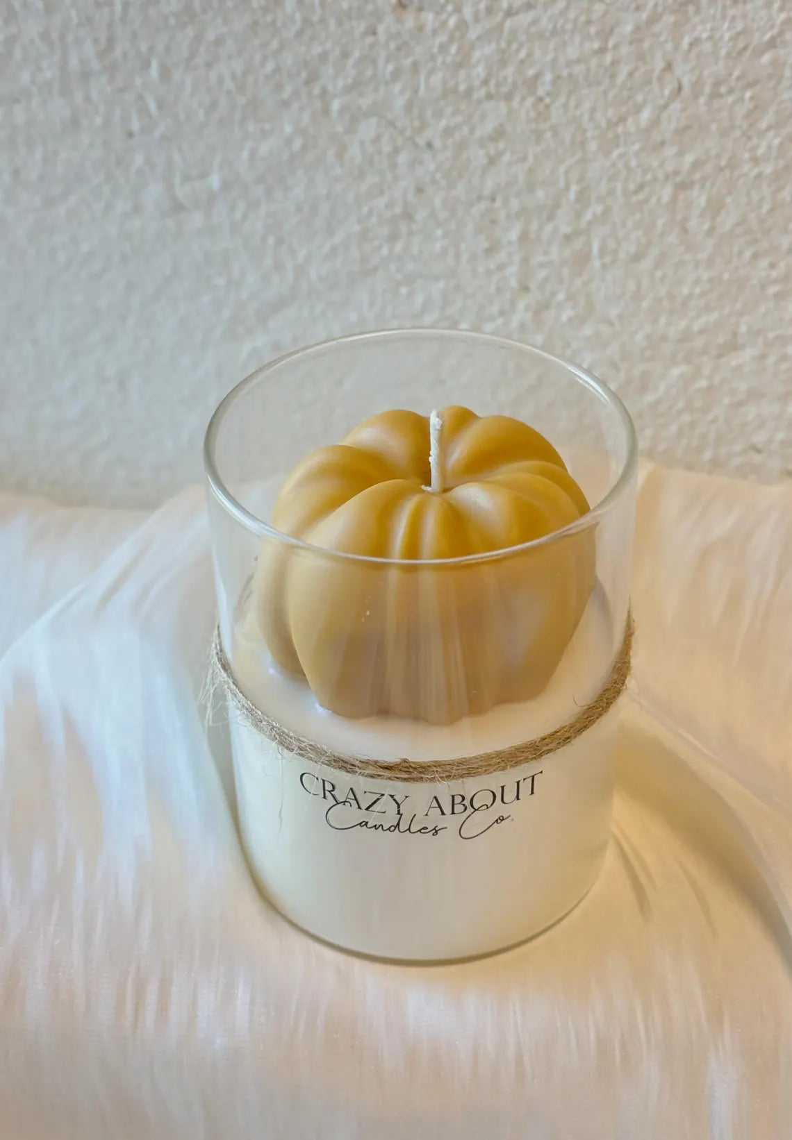 Autumn Pumpkin Soy Candle in Glass Jar — 16oz, Custom Scent & Color