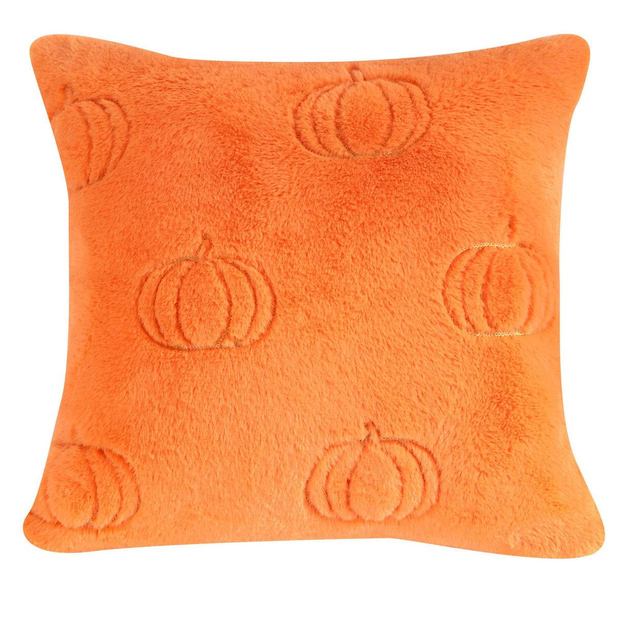 Calvessia Home Embroidered Cushion Cover – Autumn Pumpkin, 18x18 in, 11 Designs
