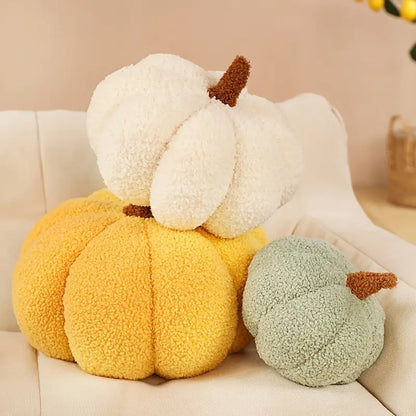 Festive Pumpkin Plush Throw Pillow — 9in, 8 Color