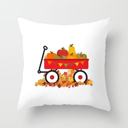 Halloween Pumpkin Pillow Cover — 18x18in, 25 Color Options