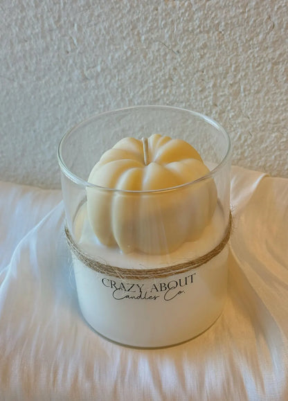 Autumn Pumpkin Soy Candle in Glass Jar — 16oz, Custom Scent & Color