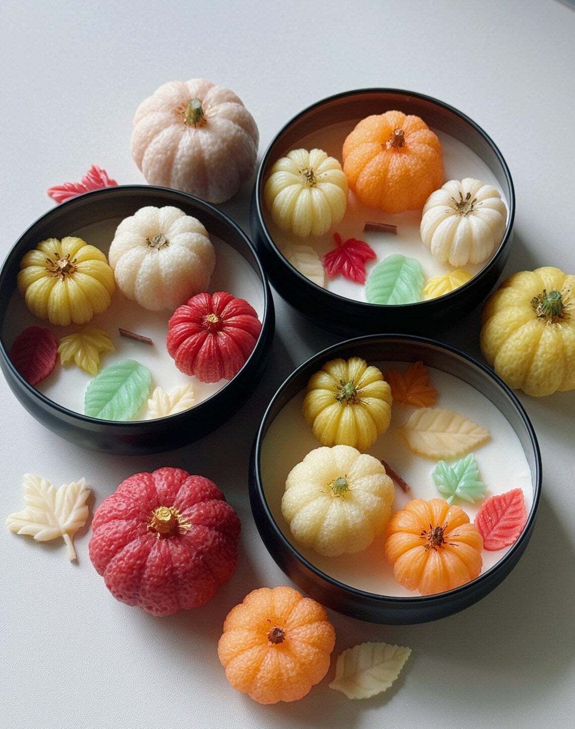 Autumn Pumpkin Soy Candle in Tin — 9oz, Wooden Wick, Custom Scent & Color