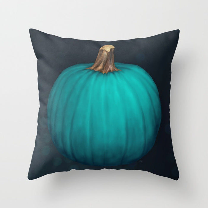 Halloween Pumpkin Pillow Cover — 18x18in, 25 Color Options
