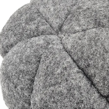 Gray Fabric Pumpkin Decor — Set of 3, 8.3x8.3x5.5"