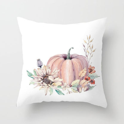 Halloween Pumpkin Pillow Cover — 18x18in, 25 Color Options
