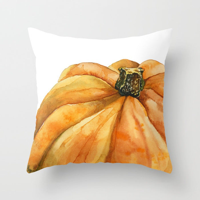 Halloween Pumpkin Pillow Cover — 18x18in, 25 Color Options