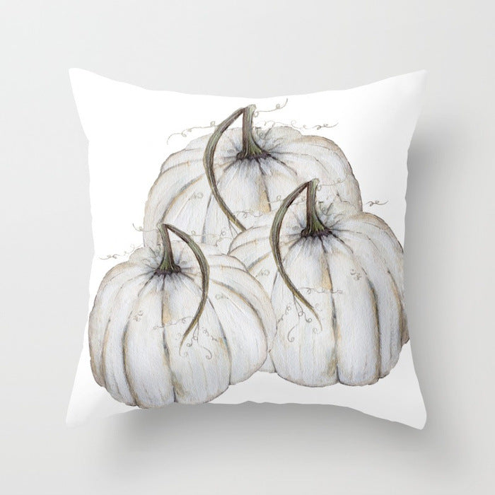 Halloween Pumpkin Pillow Cover — 18x18in, 25 Color Options