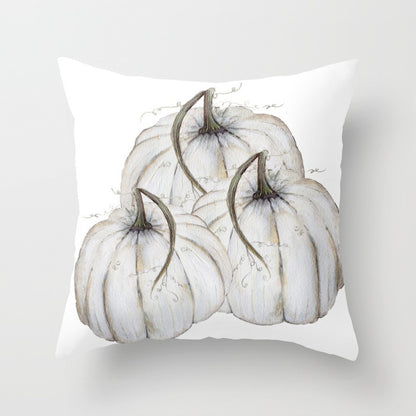 Halloween Pumpkin Pillow Cover — 18x18in, 25 Color Options