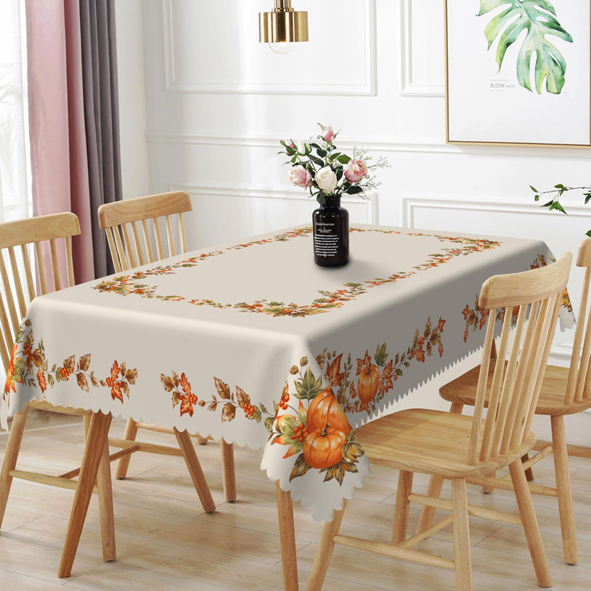 Autumn Patchwork Tablecloth — 70x120cm, 100% Polyester