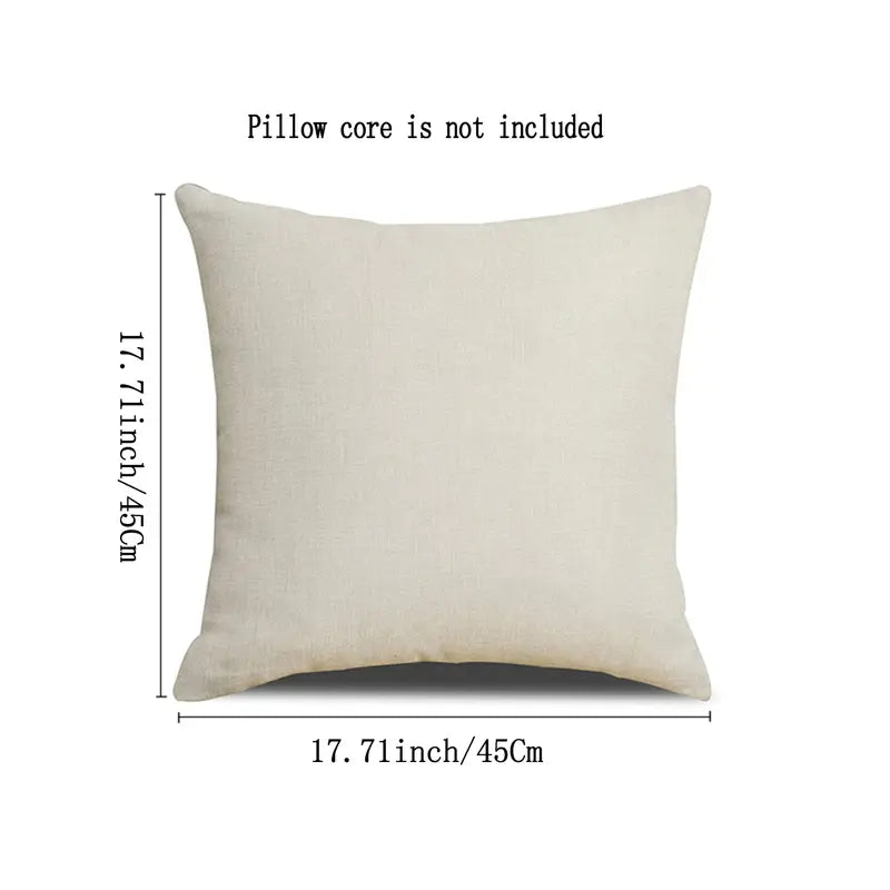 Autumn Pumpkin Linen Throw Pillow Covers Set of 4, 20x20in