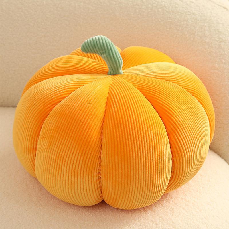 Chic Minimalist Pumpkin-Shaped Pillow — 6 Colors, Sizes 7in to 14in