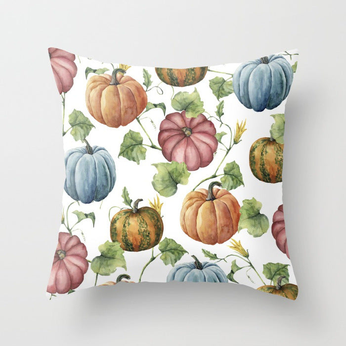 Halloween Pumpkin Pillow Cover — 18x18in, 25 Color Options