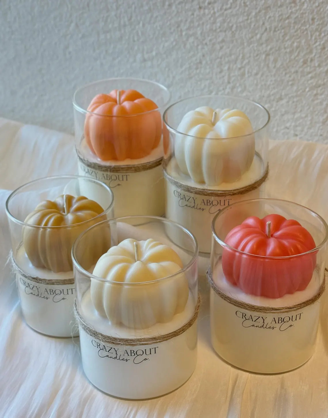 Autumn Pumpkin Soy Candle in Glass Jar — 16oz, Custom Scent & Color