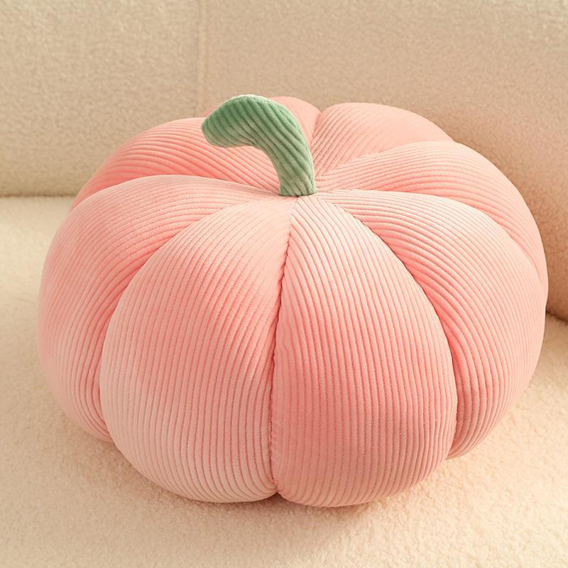 Chic Minimalist Pumpkin-Shaped Pillow — 6 Colors, Sizes 7in to 14in