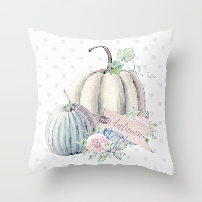 Halloween Pumpkin Pillow Cover — 18x18in, 25 Color Options