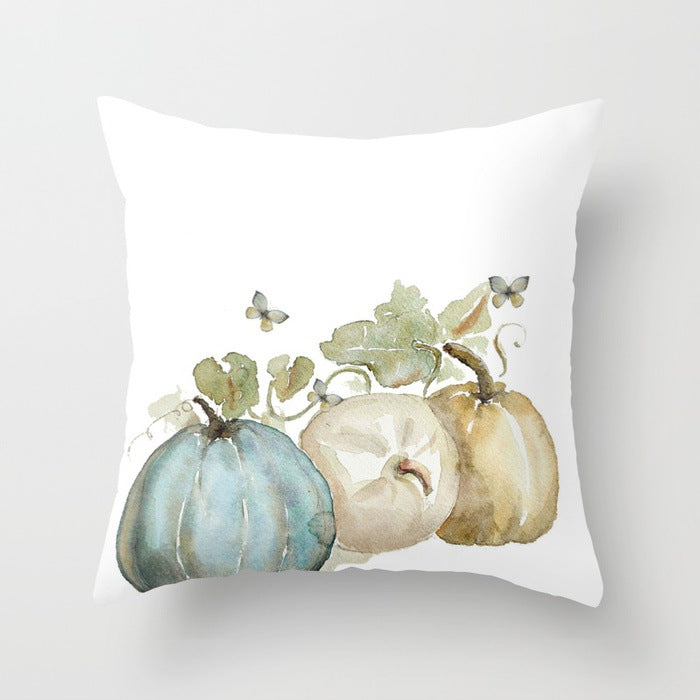 Halloween Pumpkin Pillow Cover — 18x18in, 25 Color Options
